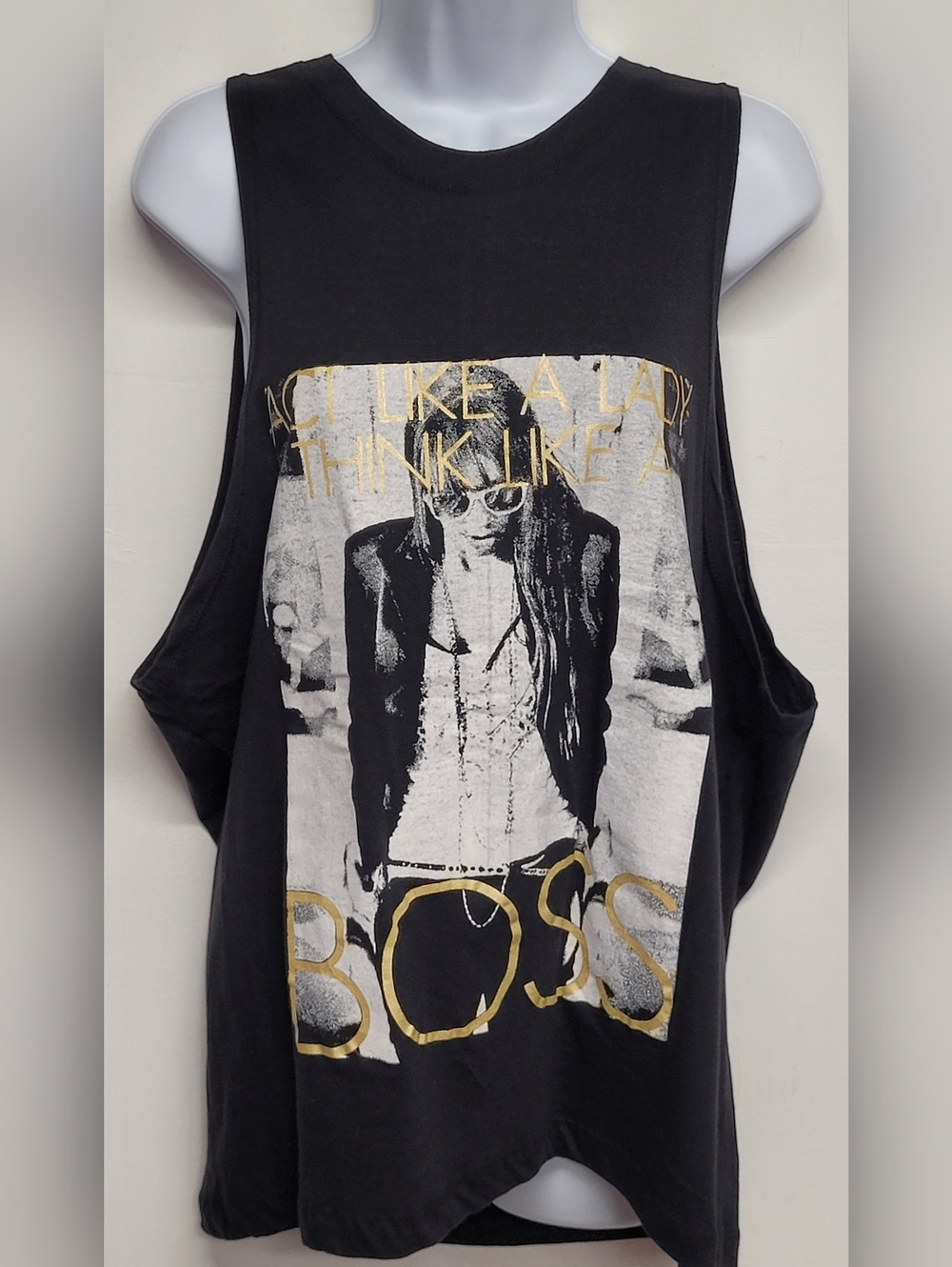 On Fire 1X Vintage Baggy Tank Top Graphic Front 100% Cotton